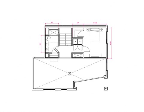 2  Bed   2  Bath   1,228 Sq. Ft. Hanover Mezzanine Floor Plan at Expo at Forest Park, St. Louis, Missouri